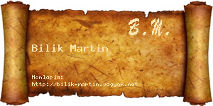 Bilik Martin névjegykártya
