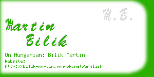 martin bilik business card